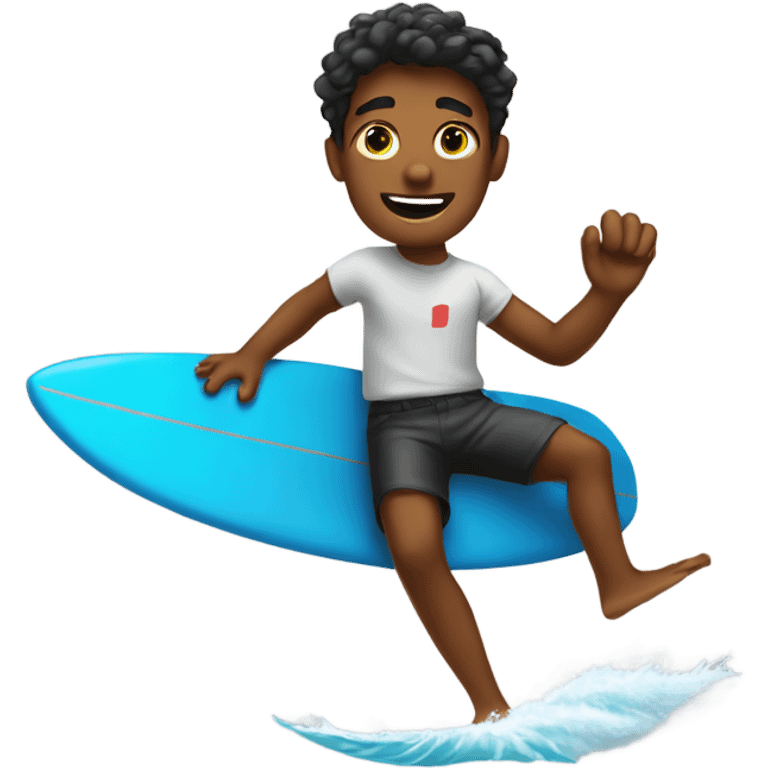 young man surfing emoji