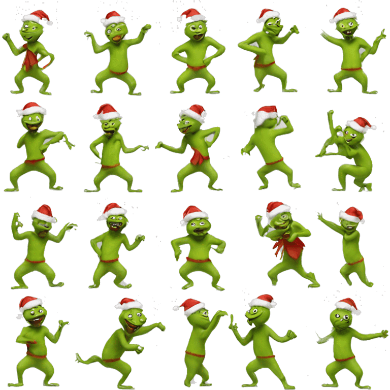 Grinch dancing emoji