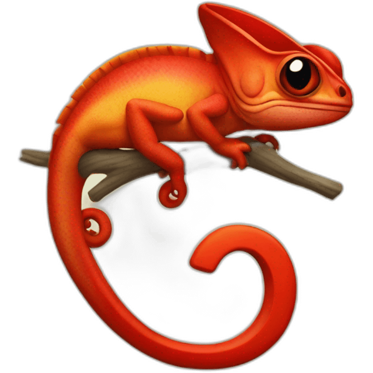 red-chameleon-with-letter-Q emoji