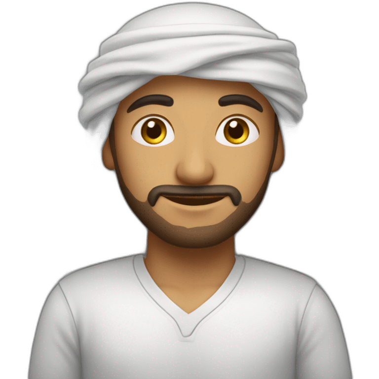 Petit arabe avec une calvitie qui fait du foot  emoji