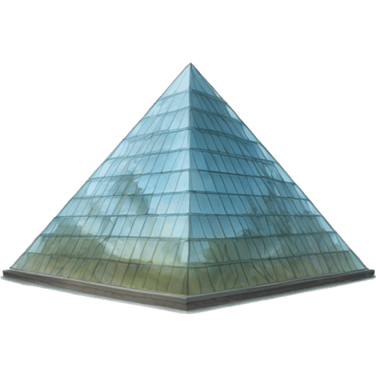 glass pyramid building emoji