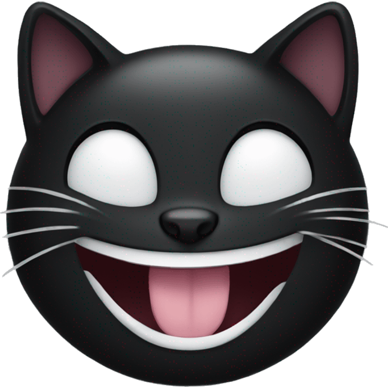 black cat laughing emoji