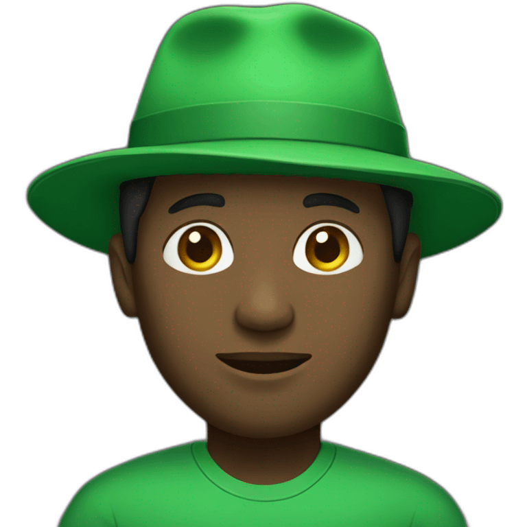 Black man with green hat emoji