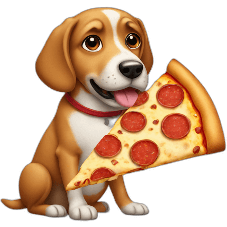 dog with pizza emoji