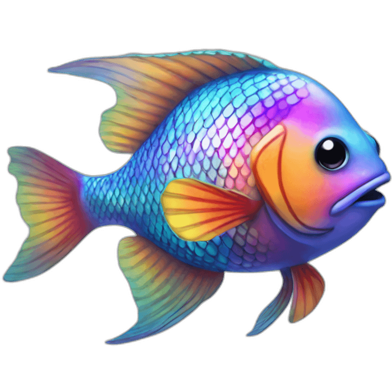 Rainbow Fish Full Body emoji