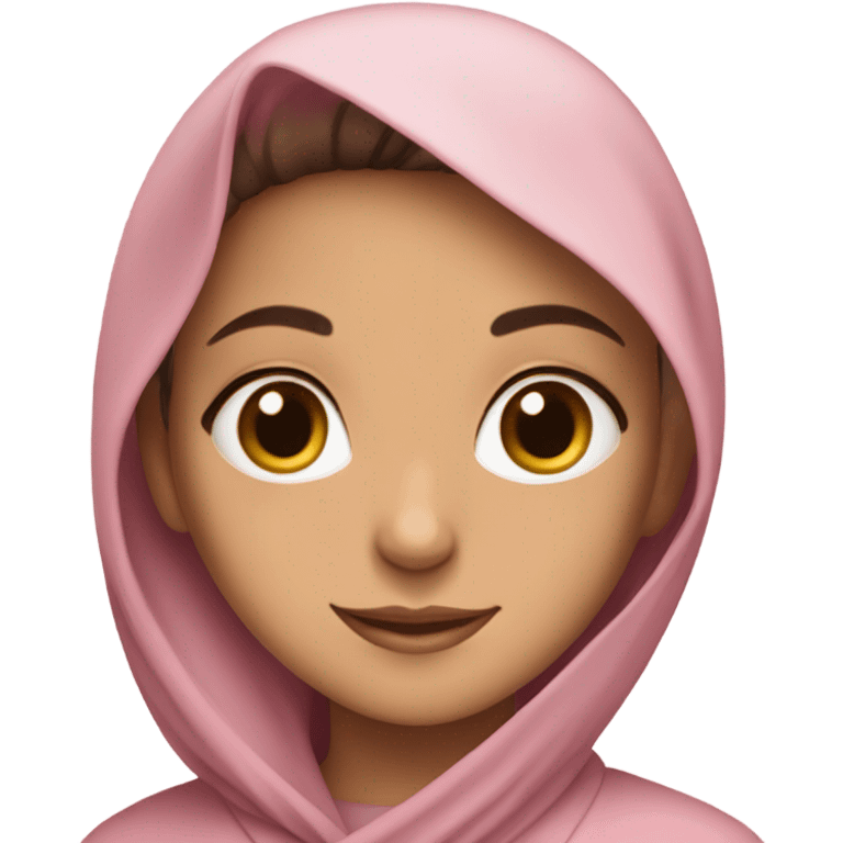 iranian girl pastel pink abaya emoji