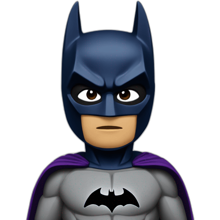 Batmans qui mange un anjs emoji