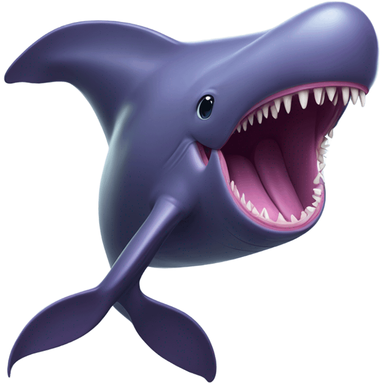 purple sperm whale with open mouth emoji