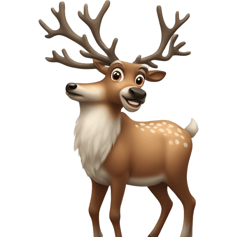 realistic reindeer emoji