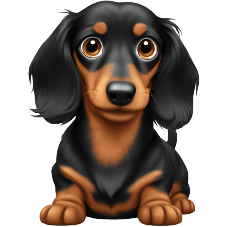 long hair mini dachshund  emoji