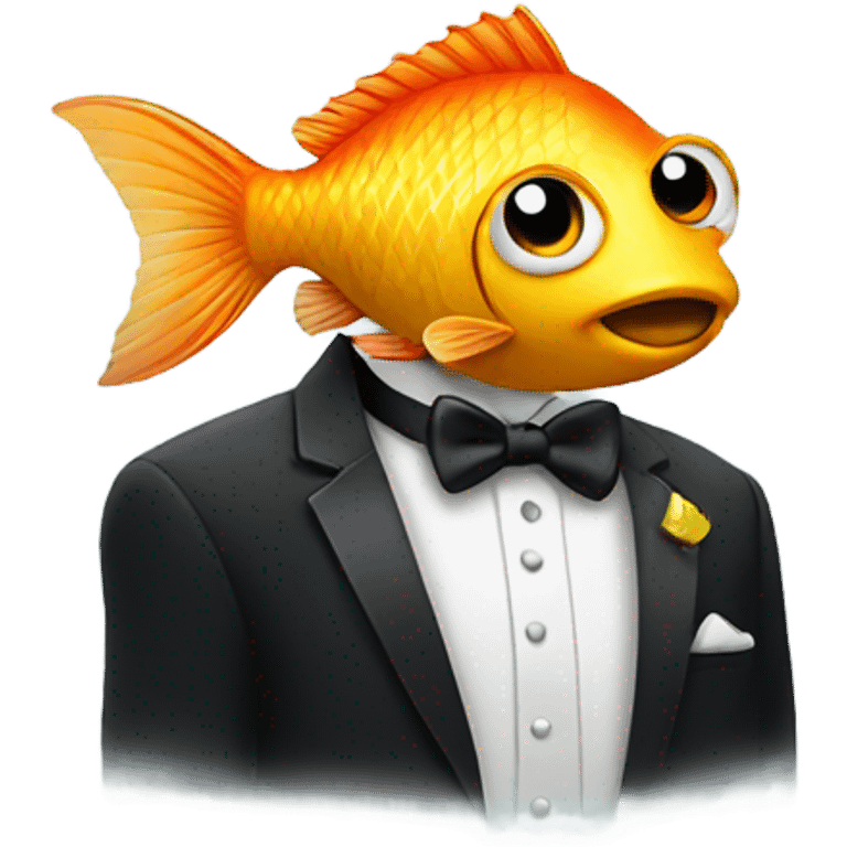 A fish in a tuxedo emoji