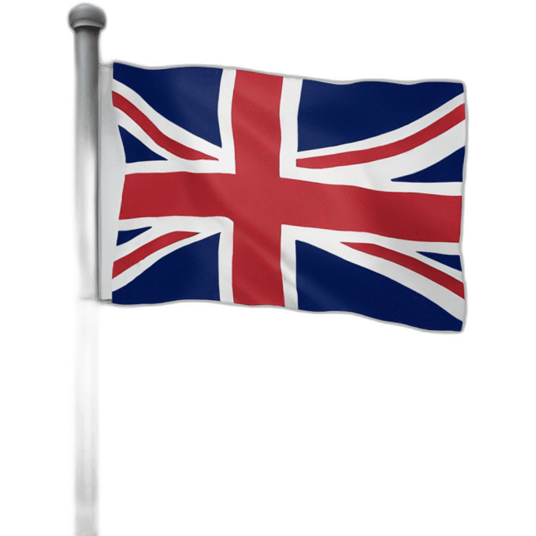 British flag on pole emoji