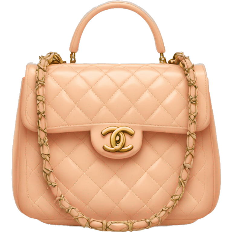 Pale peach Chanel handbag  emoji