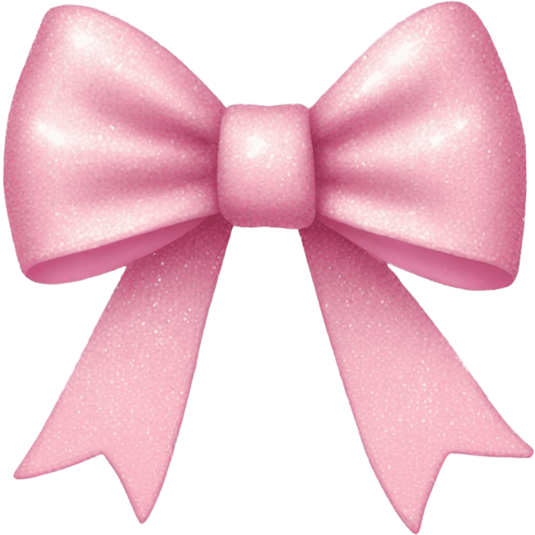 Light pink bow with glitter. emoji