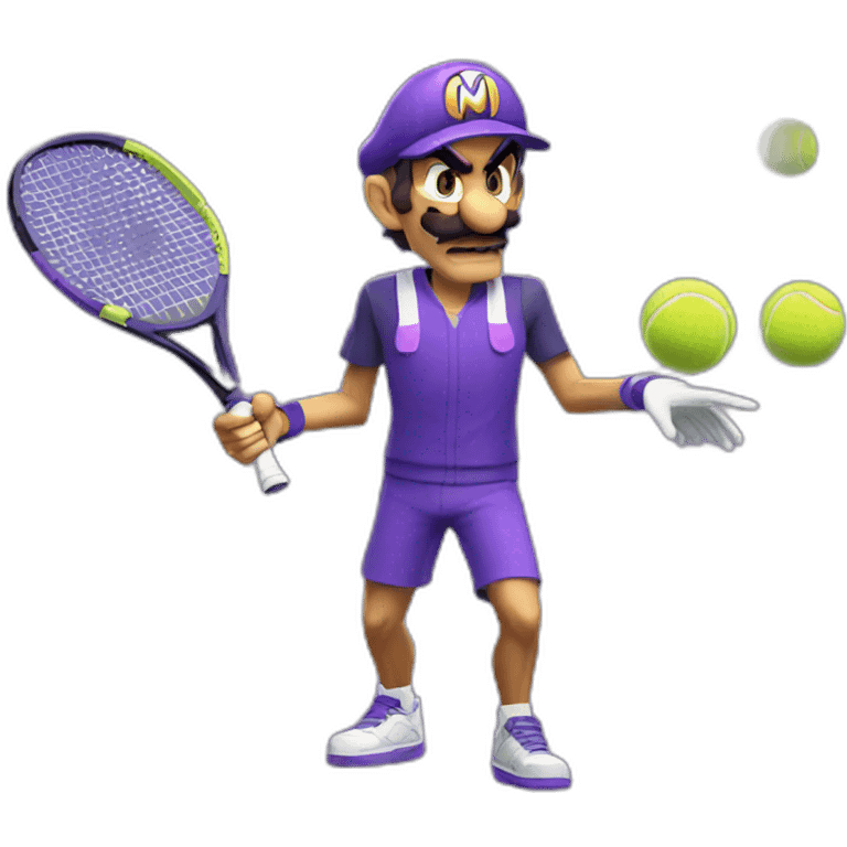 Tennis Waluigi emoji