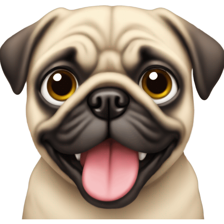 Cute pug emoji