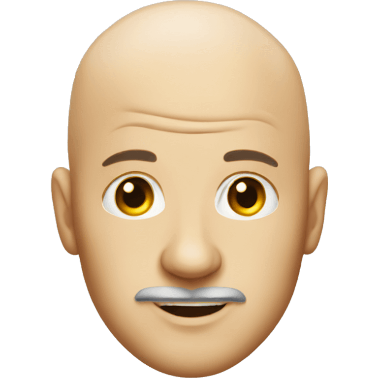 bald male portrait with signature wearing party hat  emoji