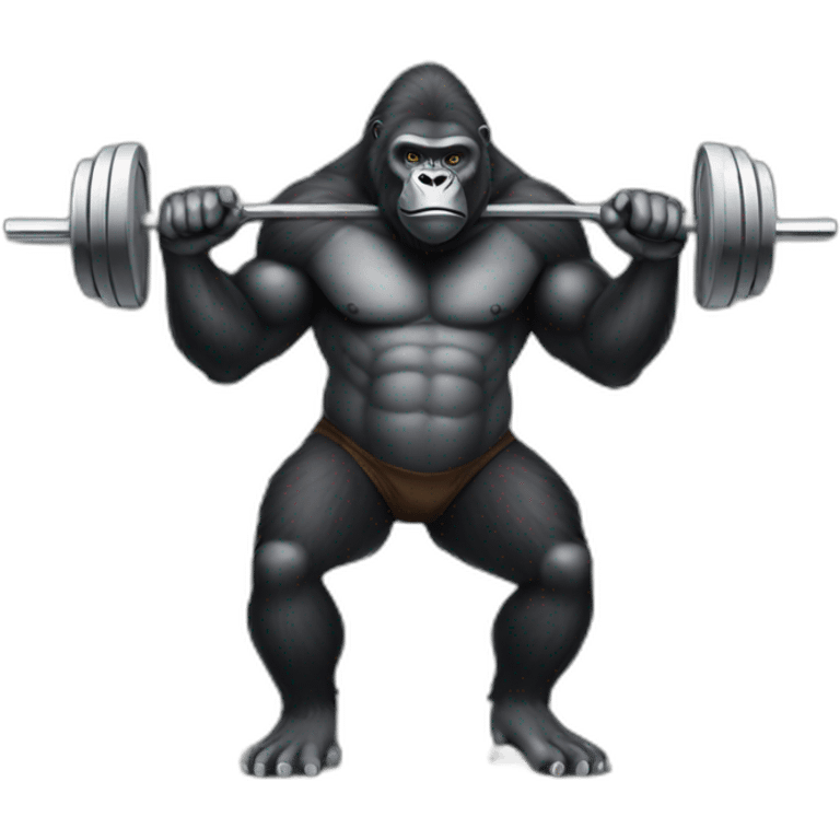 gorilla with barbell emoji