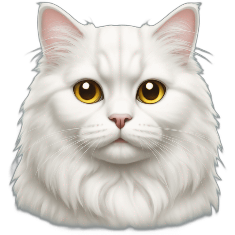 Persian white cat emoji