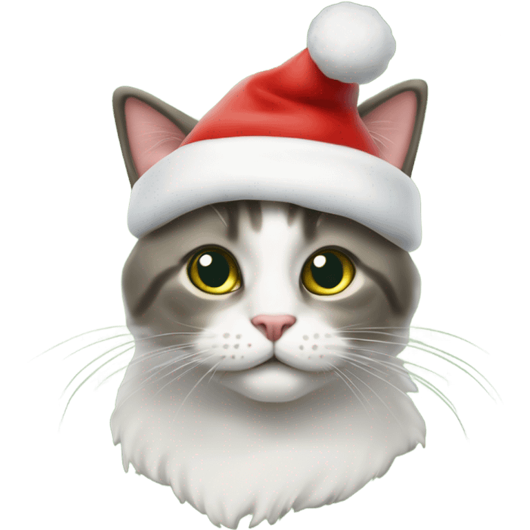 Gatto sopra l'albero di natale emoji