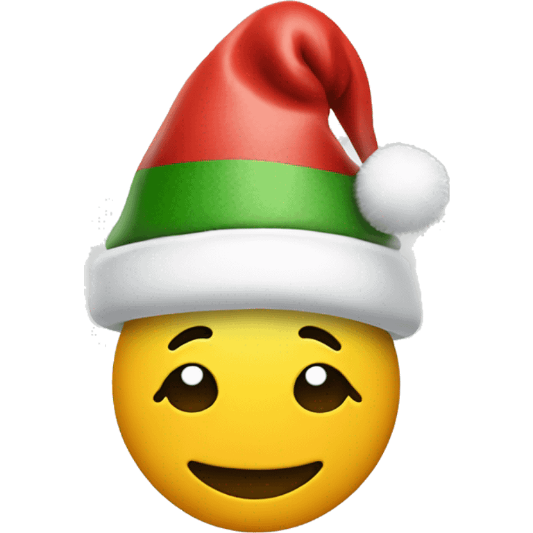 Smiley face with Christmas hat  emoji