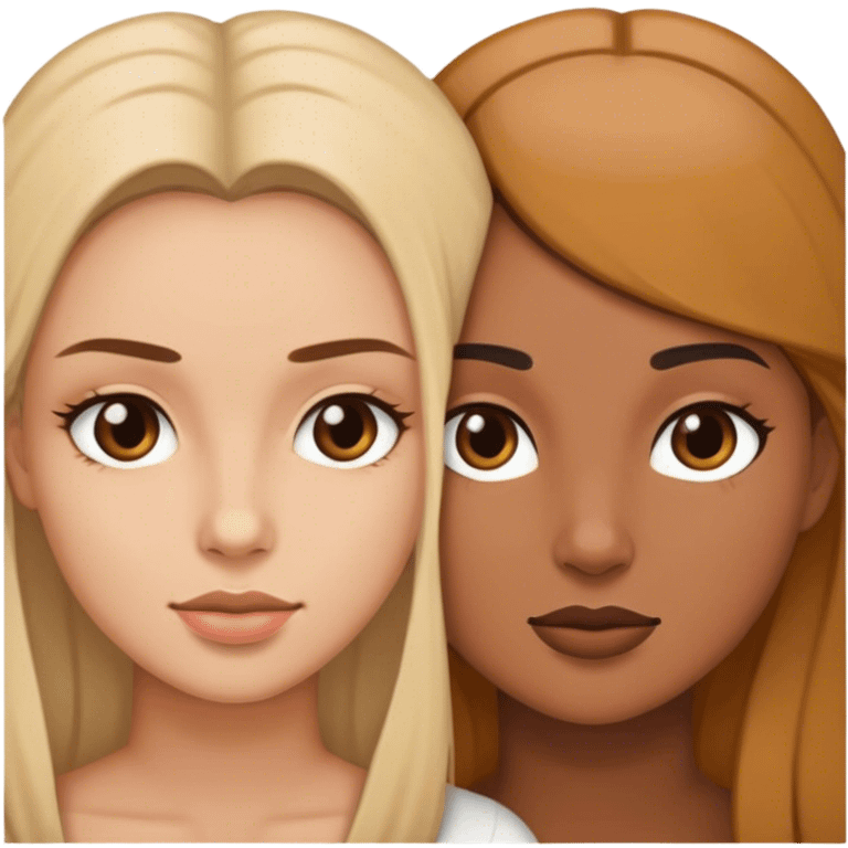 two women full, closeup emoji