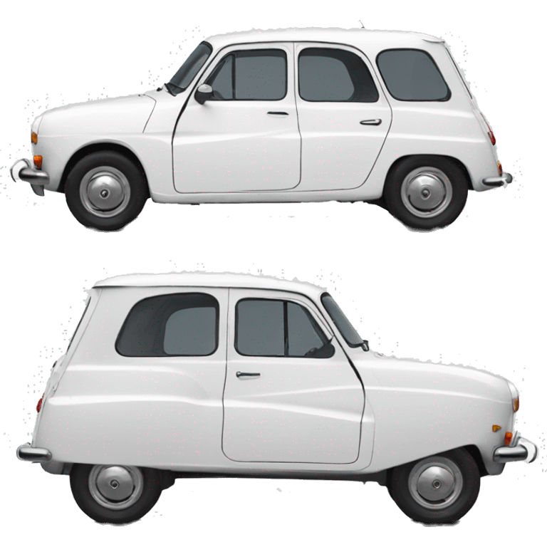 Renault 4L white sideway emoji