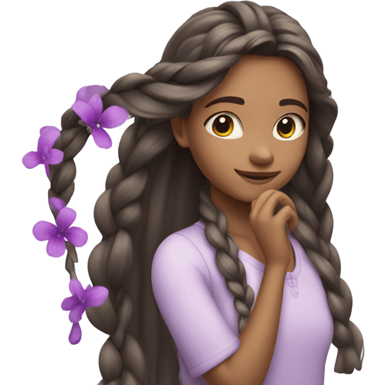 Girl platting Viola emoji