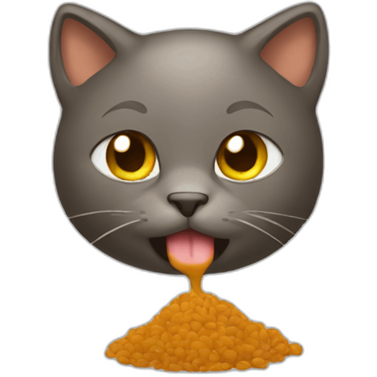 kitty eats poop emoji