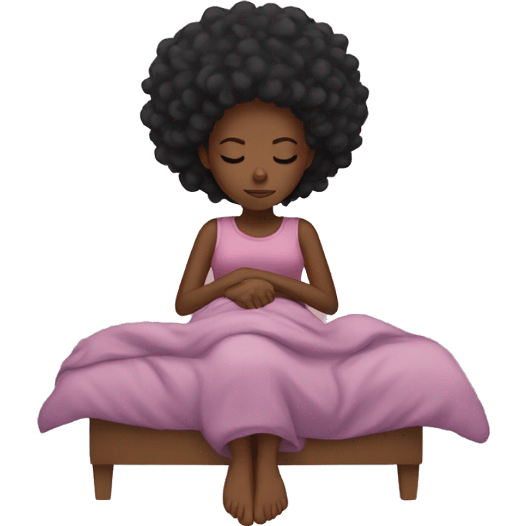 Black girl sleeping emoji