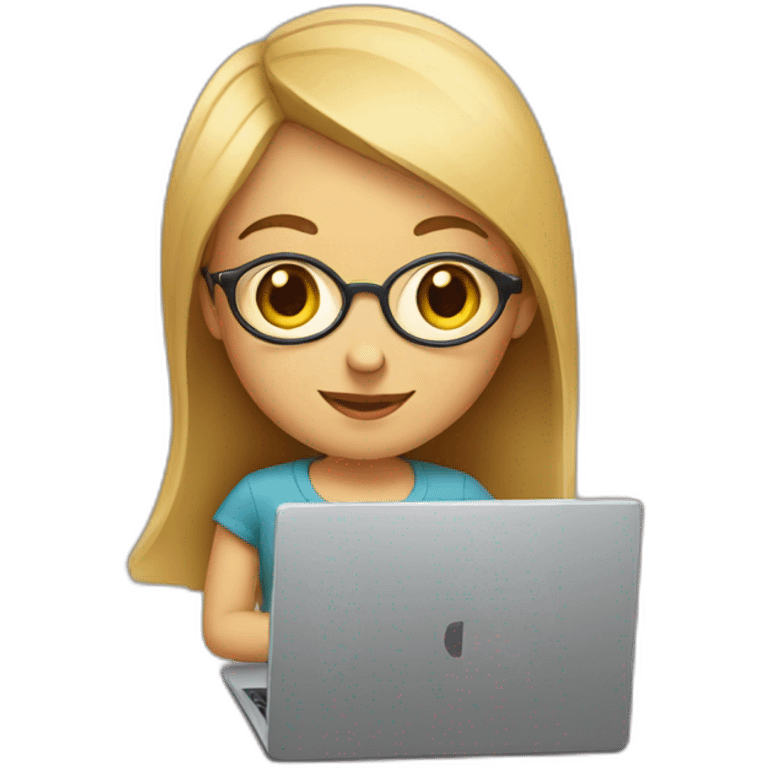 Dasha with a laptop emoji