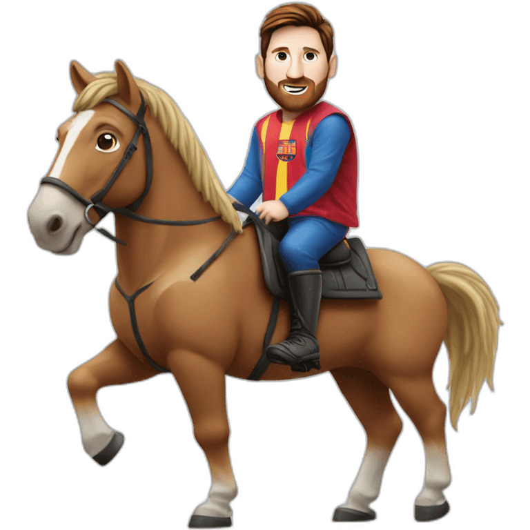 messi sur un chevale emoji