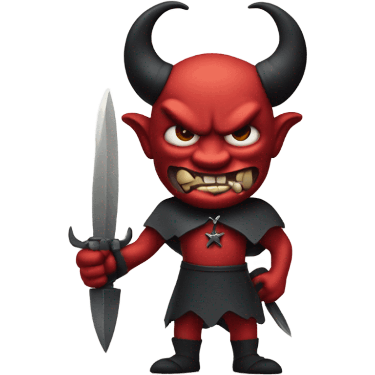 devil dark cross dagger emoji