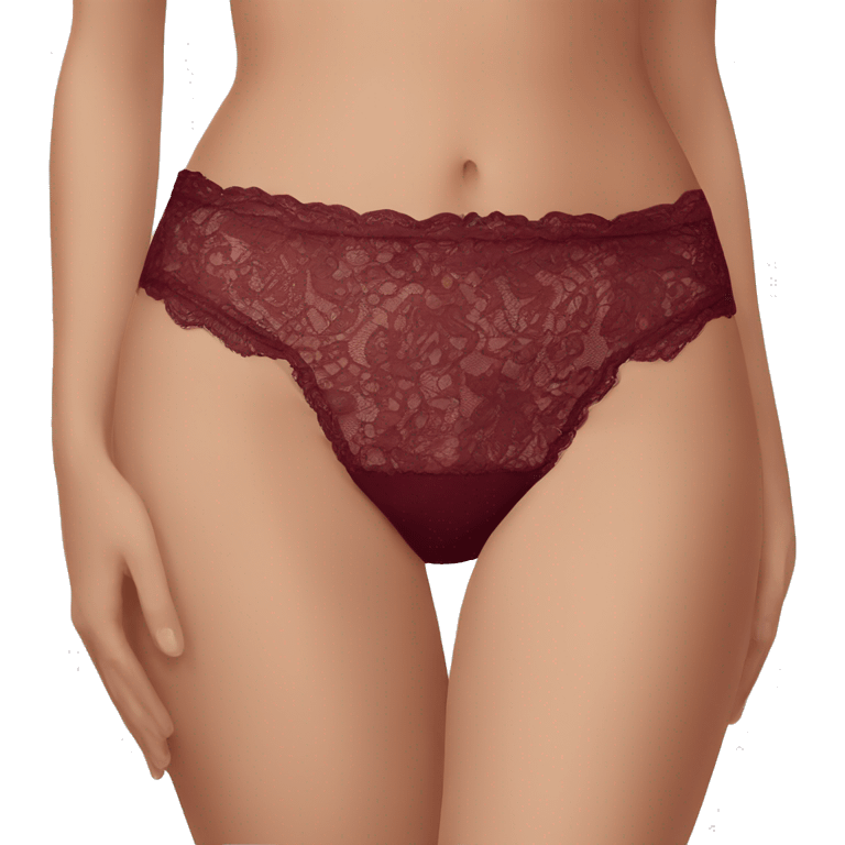 Burgundy Lace Briefs emoji