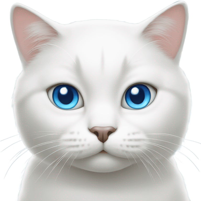 white cat with blue eyes  emoji