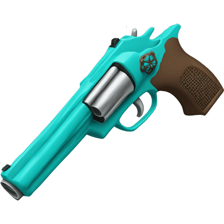 turquoise handgun emoji