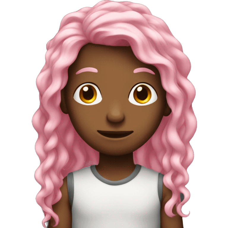 Boy with long pink hair  emoji