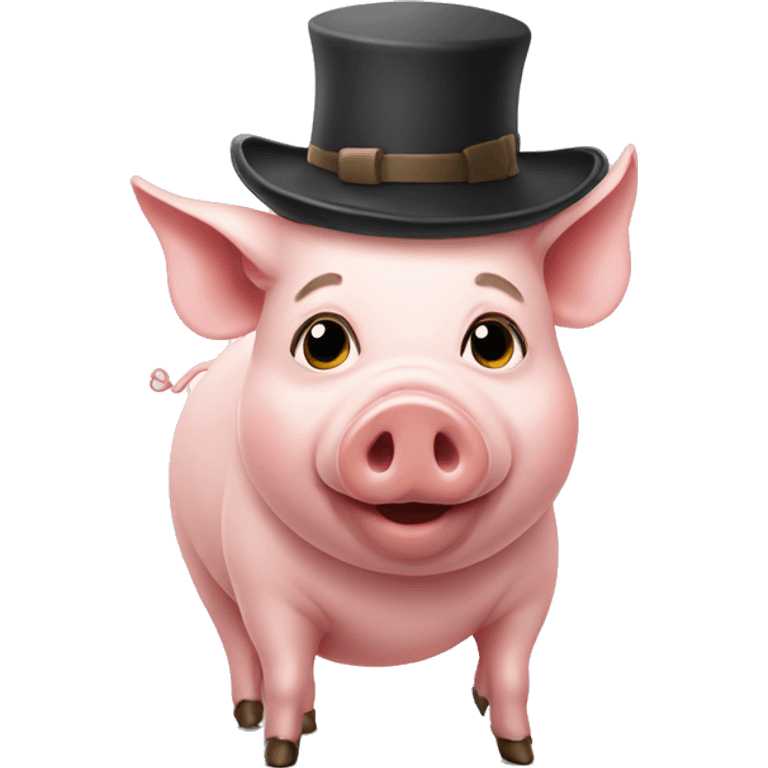 pig wearing a hat  emoji