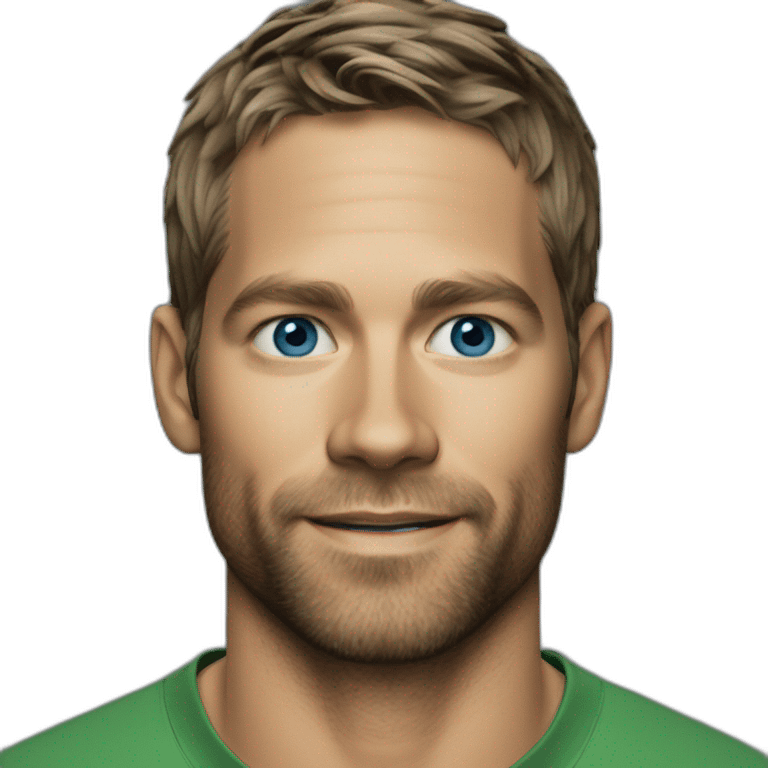 actor paul walker blue eyes with a t-shirt on emoji