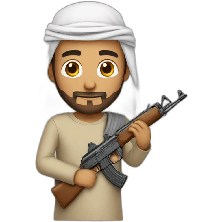 Arab holding an ak emoji