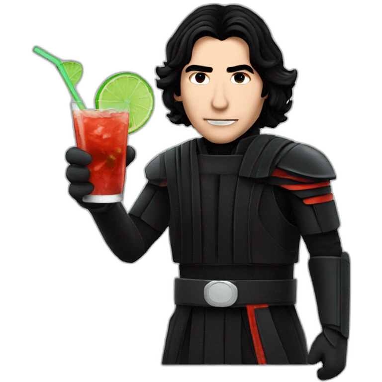 Kylo ren with a mojito emoji