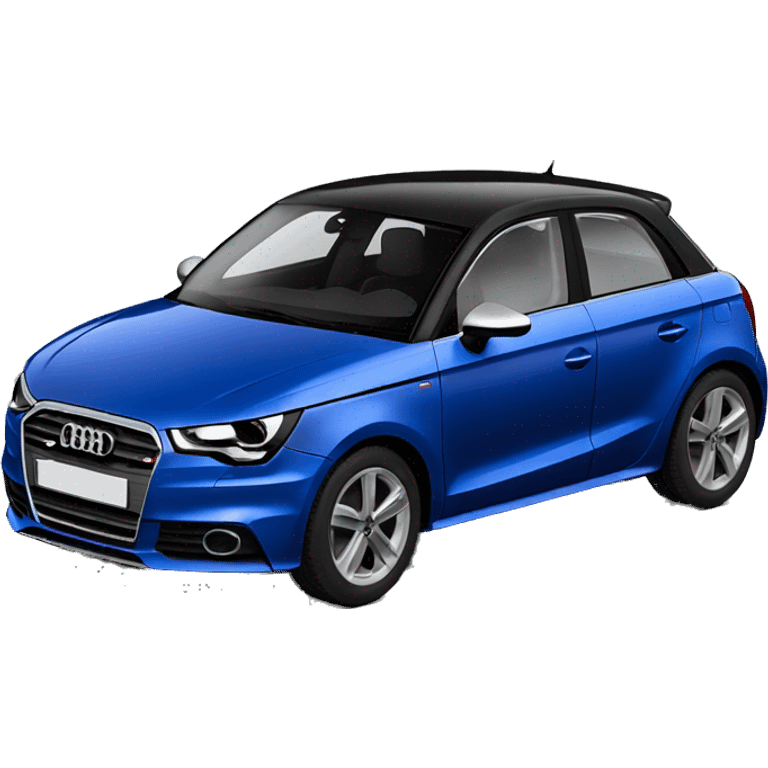 Audi A1 bleu marine, toit gris et 5 portes  emoji