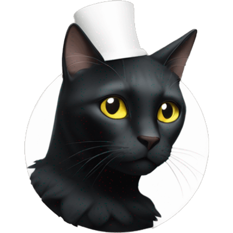 chat noir et blanc qui it emoji