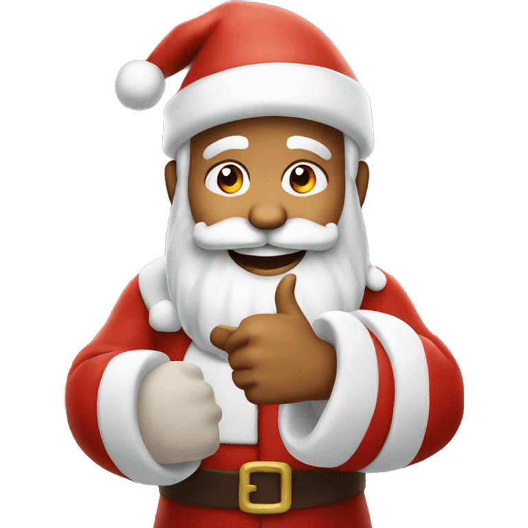 SANTA CLAUS SMILING MAKING OK SIGN emoji