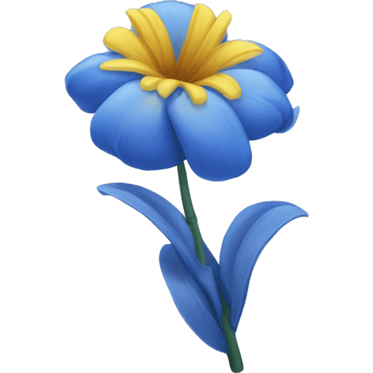 Flor azul emoji