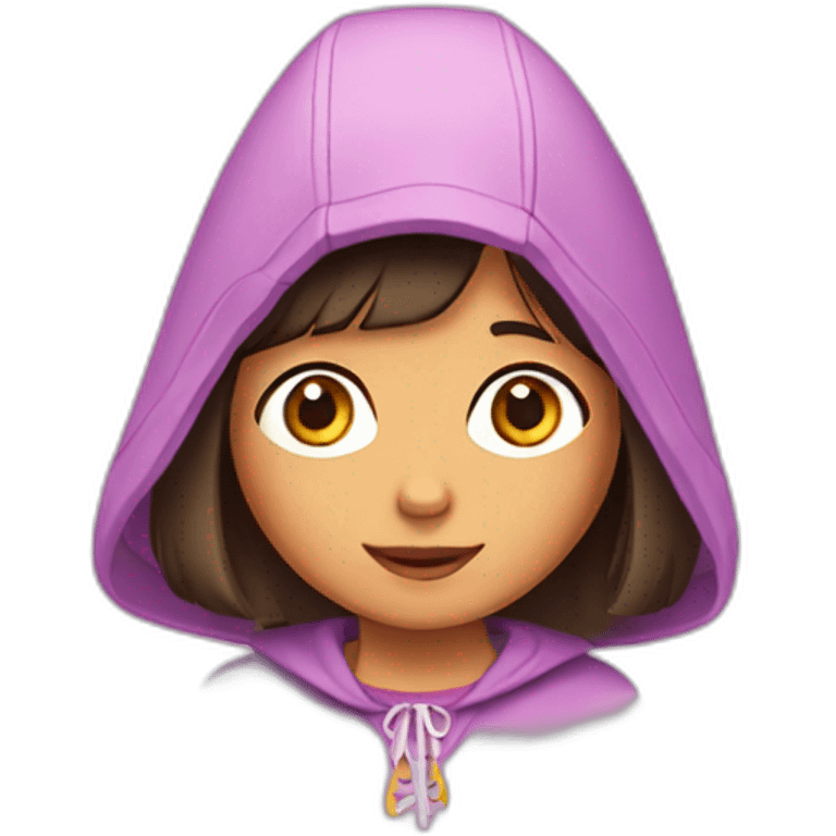 Dora wearing Teen cloches emoji