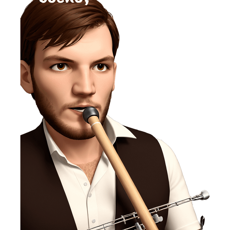 male musician in realistic setting emoji