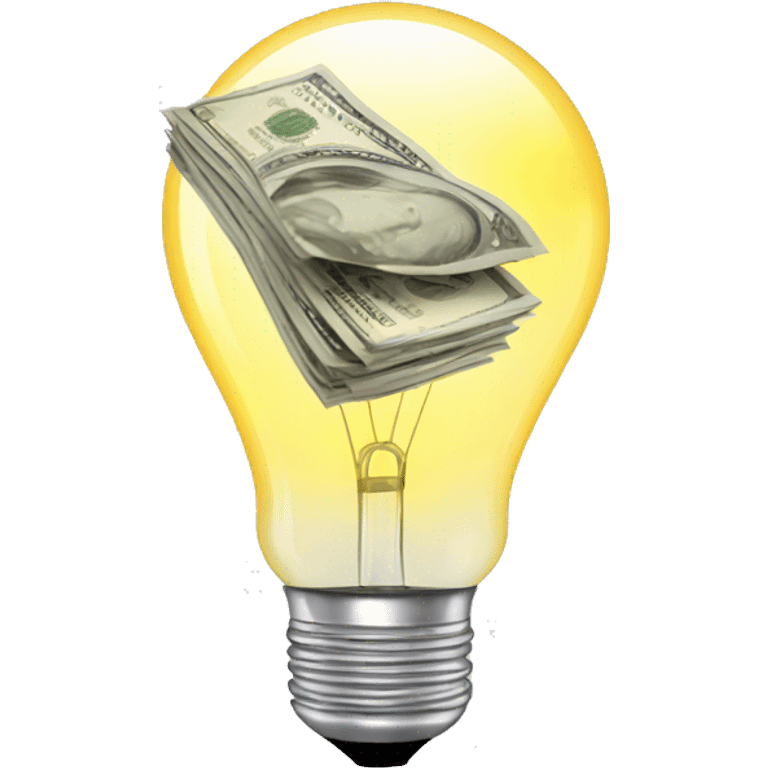 bulb with money inside emoji