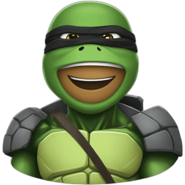 Kylian Mbappé as a ninja turtle emoji