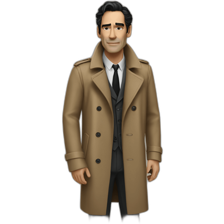 Ben Chaplin detective brown trench coat emoji